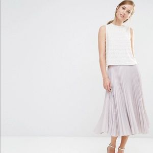 Grey pleated skirt by closet from asos.com